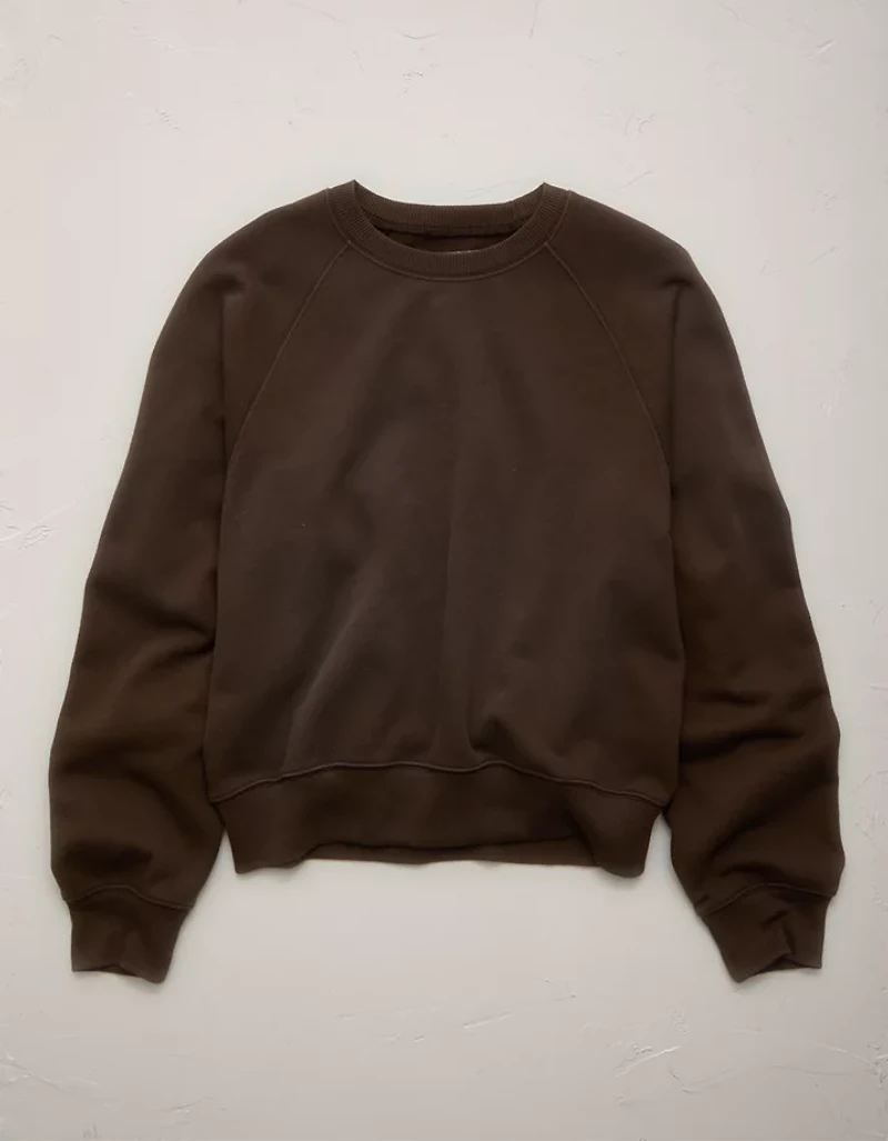 AE77 Lightweight Terry Fleece Raglan Sweatshirt