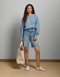 AE77 Lightweight Terry Fleece Raglan Sweatshirt