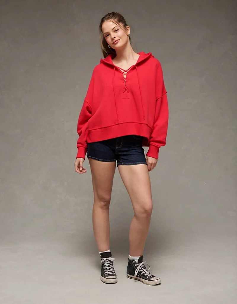 AE Big Hug Lace-Up Hoodie