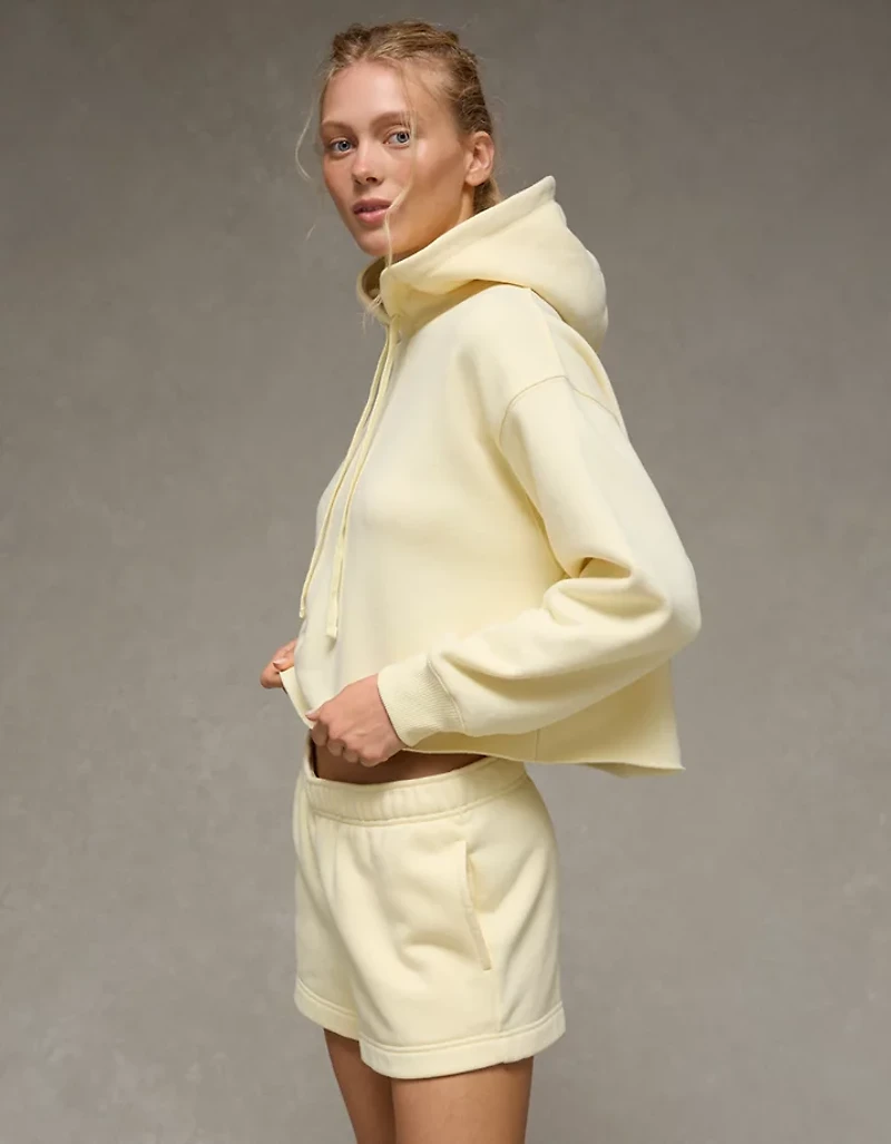 AE Everyday Luxe Cut-Off Hoodie