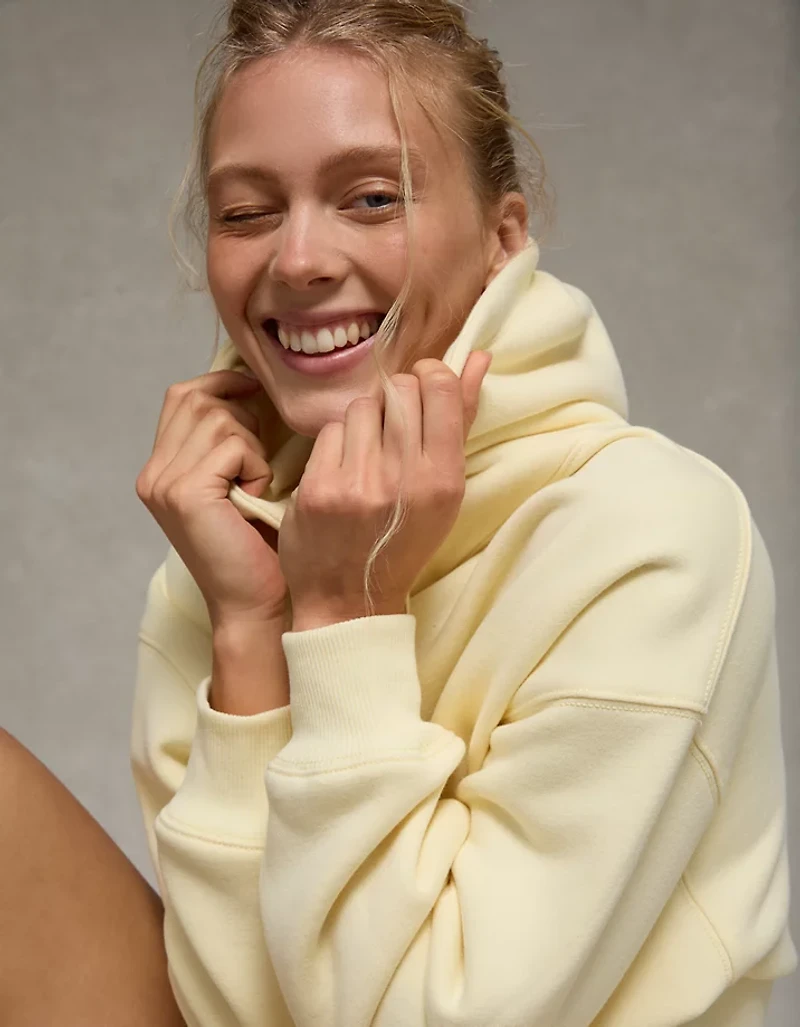 AE Everyday Luxe Cut-Off Hoodie