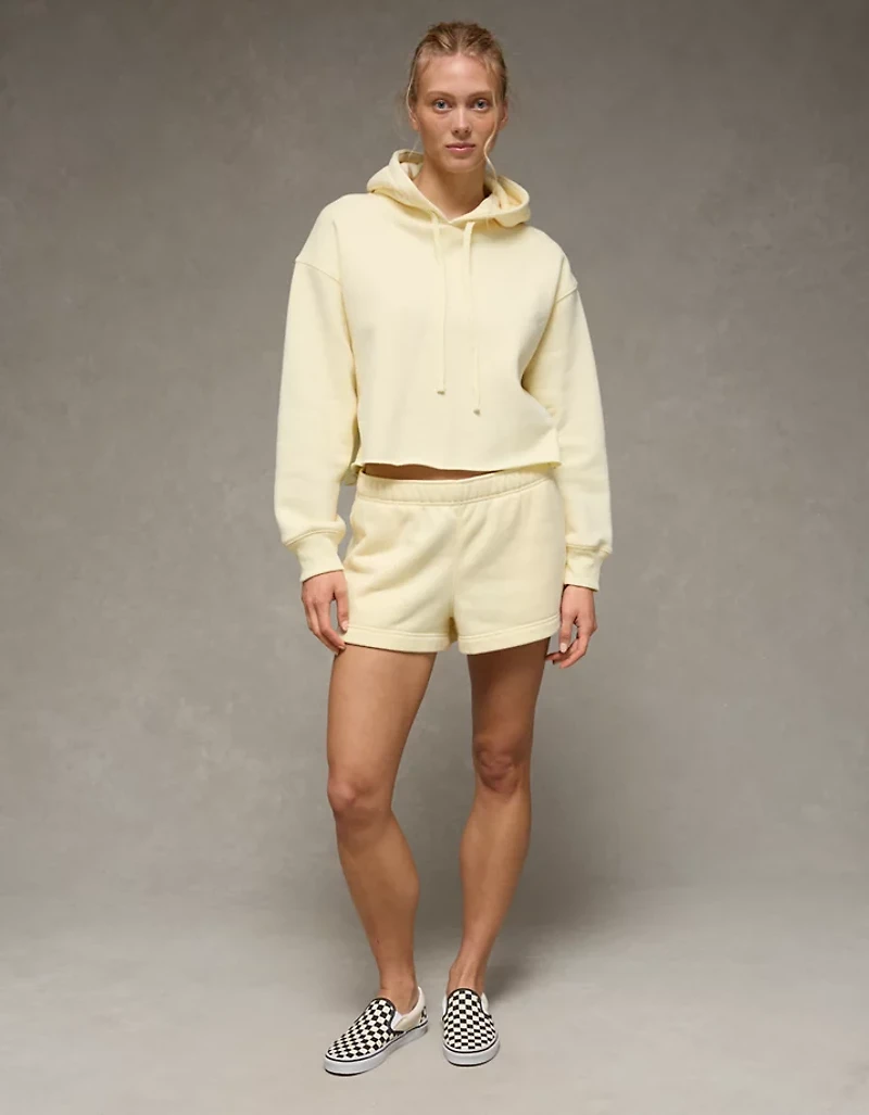 AE Everyday Luxe Cut-Off Hoodie