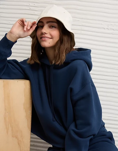 AE Everyday Luxe Cut-Off Hoodie