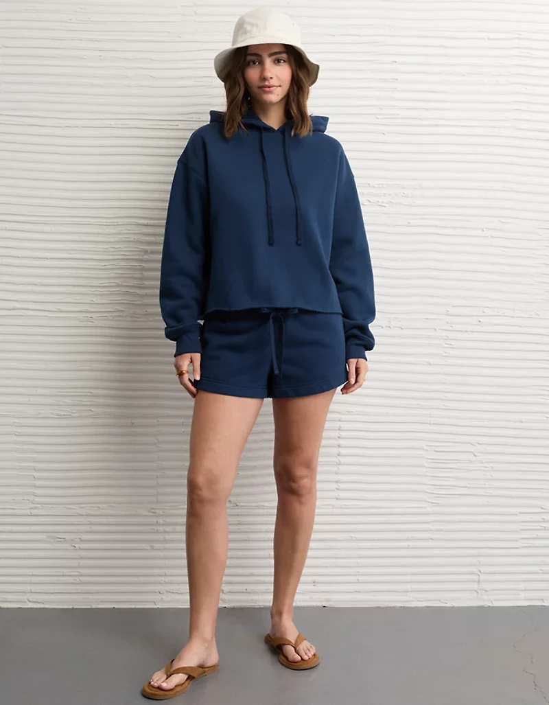 AE Everyday Luxe Cut-Off Hoodie