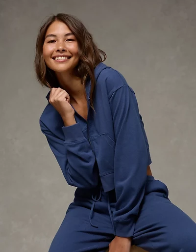 AE Cropped Zip-Up Hoodie