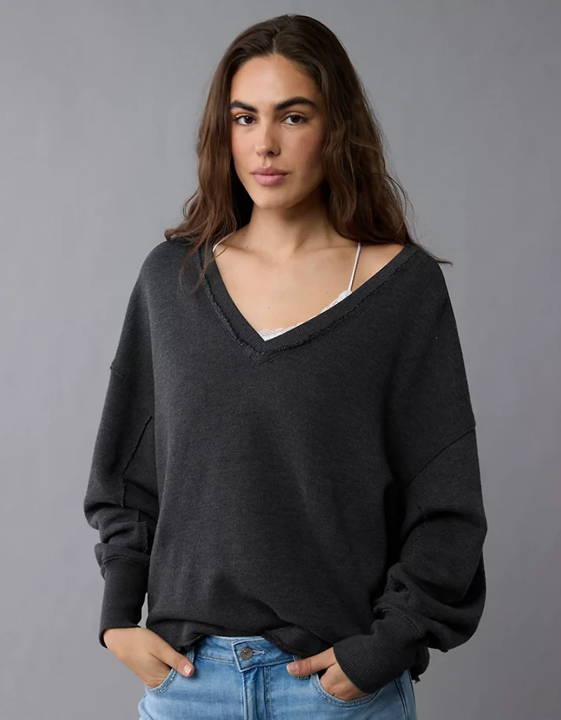 AE Saltwash Double V-Neck Sweatshirt