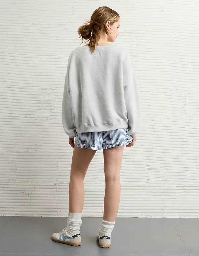 AE Off The Shoulder Destination Graphic Sweatshirt