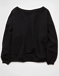 Chandail en molleton à épaule dénudée AE