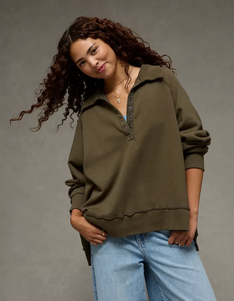 AE Big Hug Henley Sweatshirt