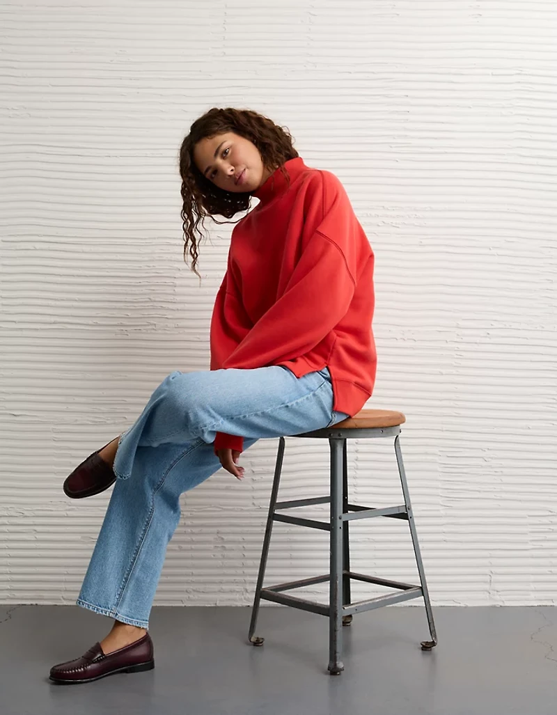 AE Everyday Luxe Mock Neck Sweatshirt