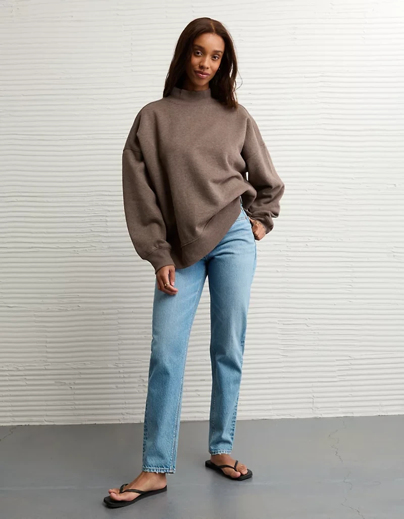 AE Everyday Luxe Mock Neck Sweatshirt