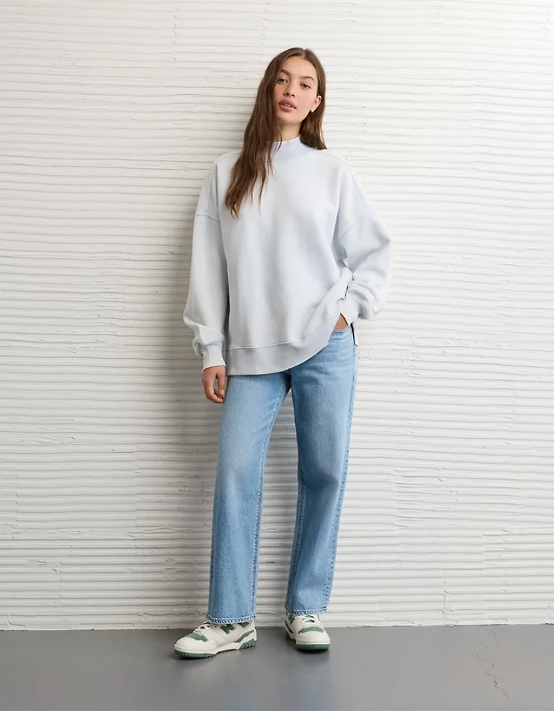 Chandail en molleton à col cheminée luxe de tous les jours AE