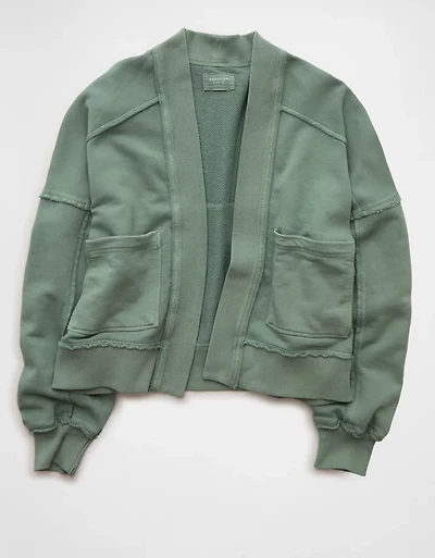 AE Saturday Fleece Cardigan Sweater