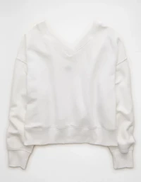 AE Cropped V-Neck Sweatshirt