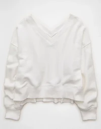 AE Cropped V-Neck Sweatshirt