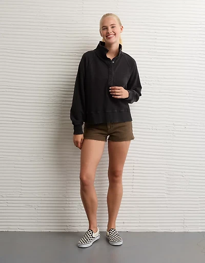 AE Big Hug Fleece Henley Sweatshirt