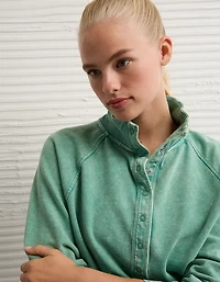 AE Big Hug Fleece Henley Sweatshirt