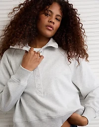 AE Big Hug Fleece Henley Sweatshirt