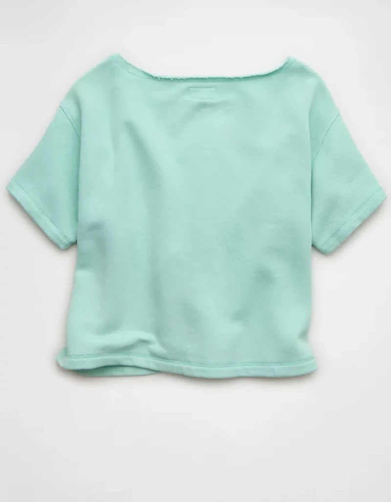AE Off-the-Shoulder Fleece T-Shirt