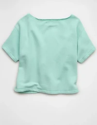 AE Off-the-Shoulder Fleece T-Shirt