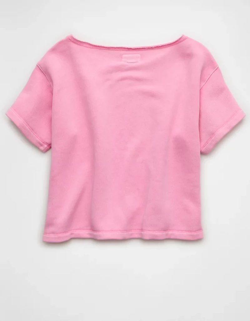 T-shirt en molleton à épaule dénudée AE