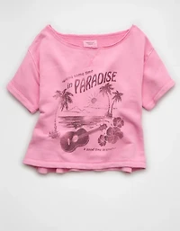 T-shirt en molleton à épaule dénudée AE