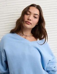 AE Cropped V-Neck Sweatshirt