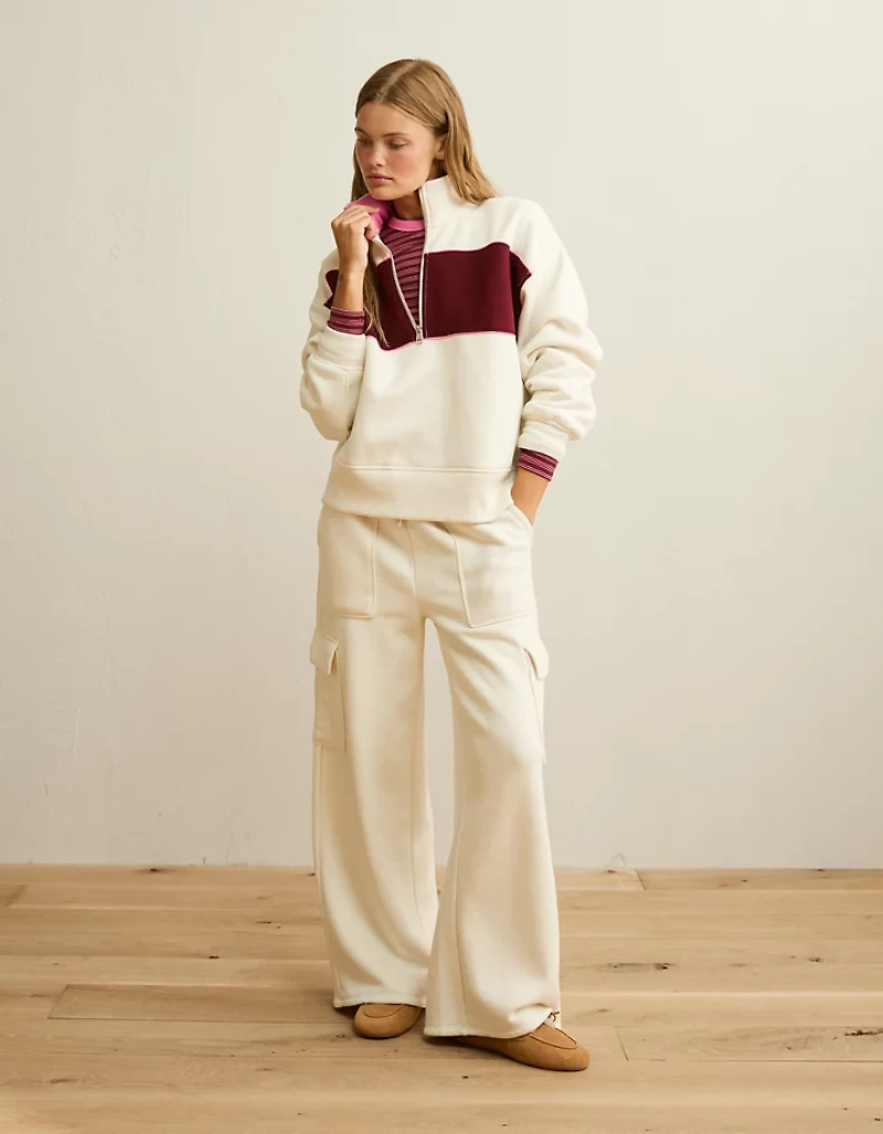 AE Everyday Luxe Quarter-Zip Sweatshirt