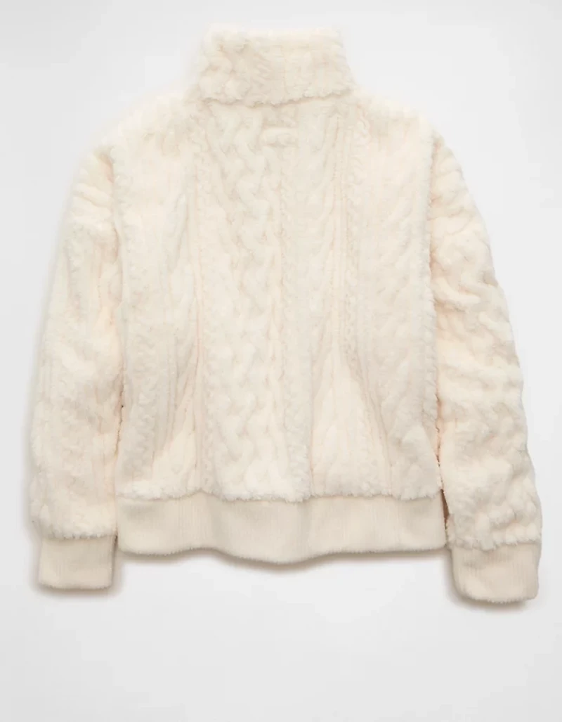 AE Cable Sherpa Full-Zip Sweatshirt