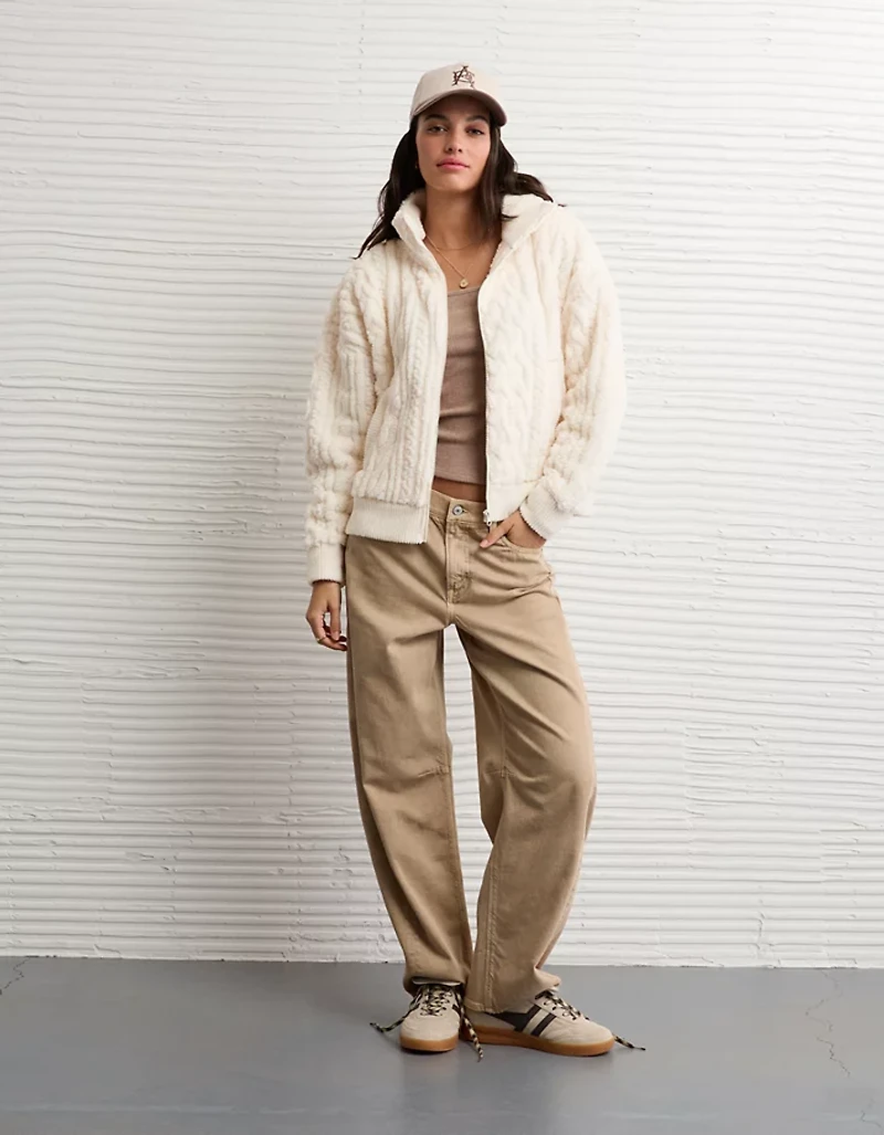 AE Cable Sherpa Full-Zip Sweatshirt