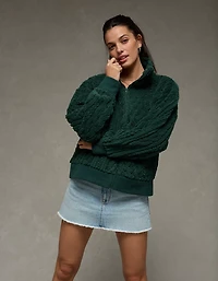 AE Cable Sherpa Full-Zip Sweatshirt