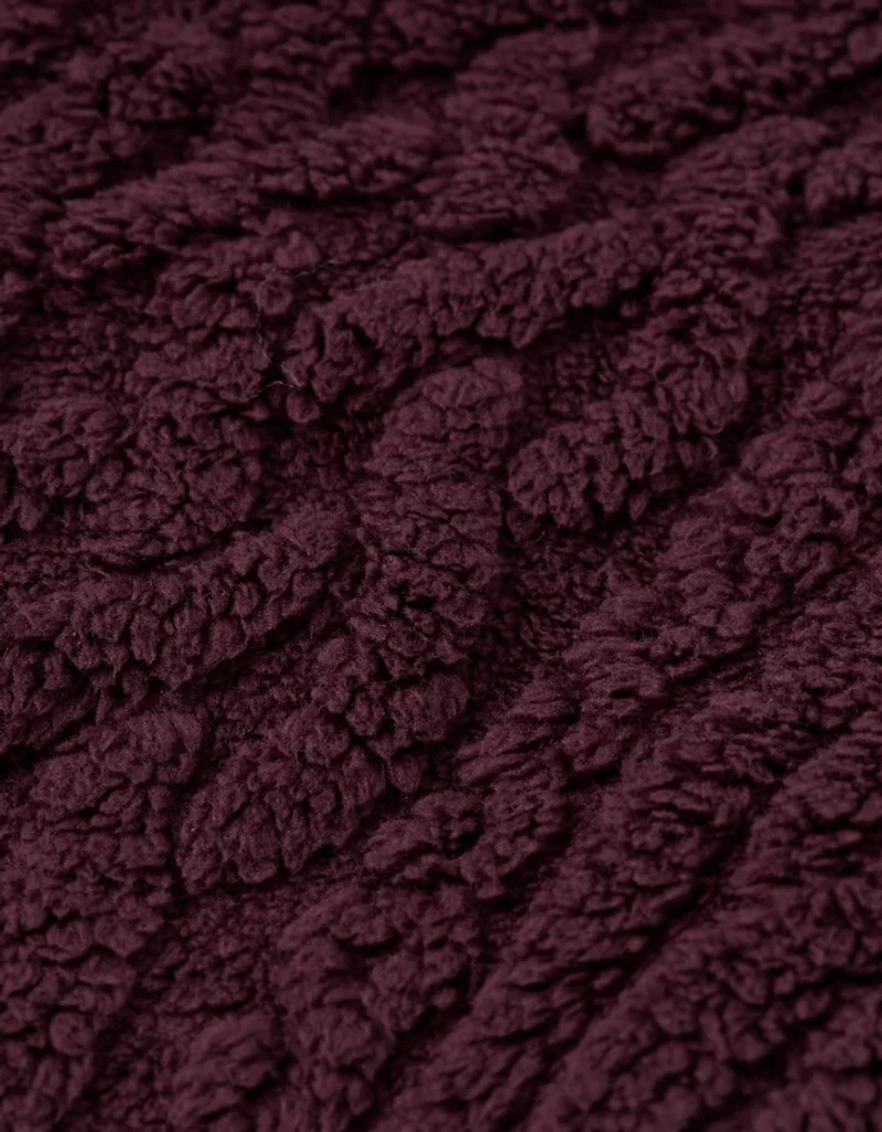 Chandail en tissu-laine torsadé avec glissière pleine longueur AE