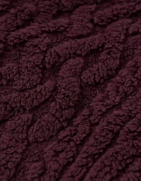 Chandail en tissu-laine torsadé avec glissière pleine longueur AE