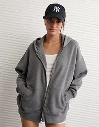 AE Everyday Luxe Oversized Zip-Up Hoodie