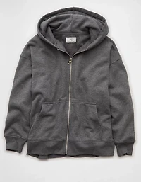 AE Everyday Luxe Oversized Zip-Up Hoodie