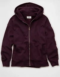 AE Everyday Luxe Oversized Zip-Up Hoodie