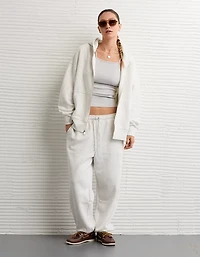 AE Everyday Luxe Oversized Zip-Up Hoodie