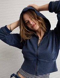 Chandail en molleton court à glissière AE