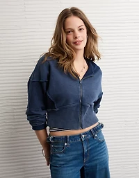 Chandail en molleton court à glissière AE