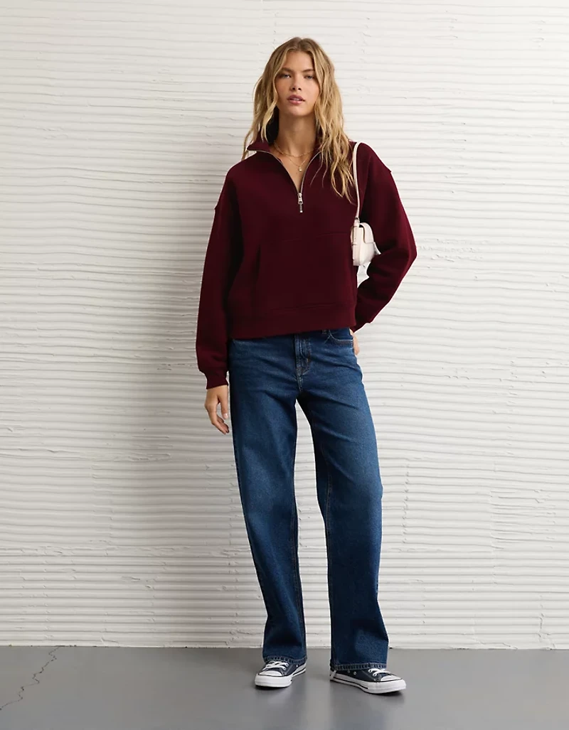 AE Everyday Luxe Quarter-Zip Sweatshirt