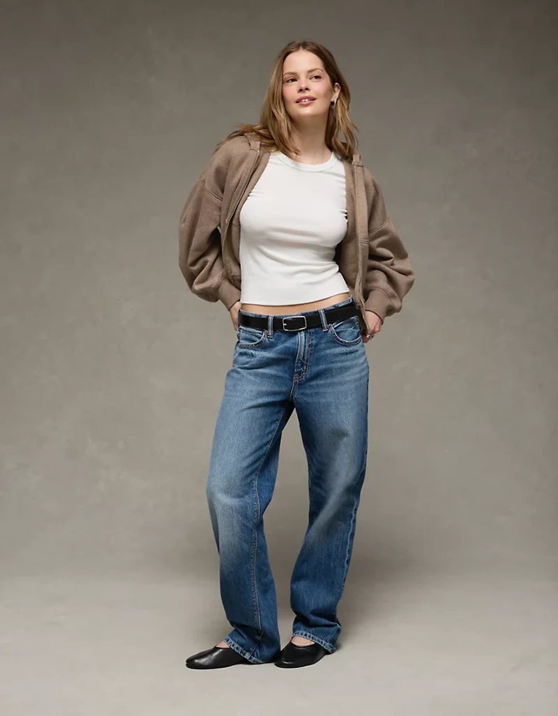 AE Boxy Double-Zip Balloon Sleeve Hoodie