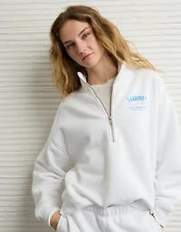 Chandail en molleton à glissière un quart chic de tous les jours AE