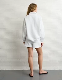 Chandail en molleton à glissière un quart chic de tous les jours AE