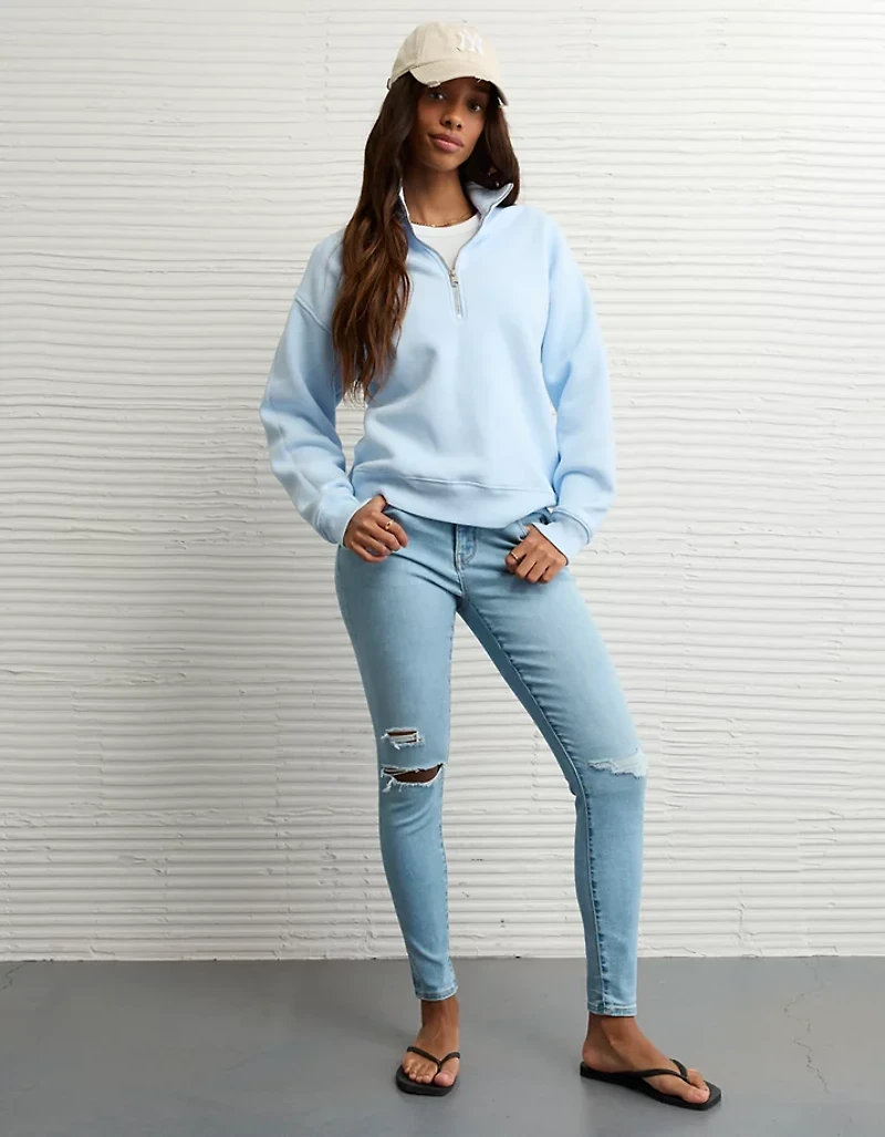 AE Everyday Luxe Quarter-Zip Sweatshirt