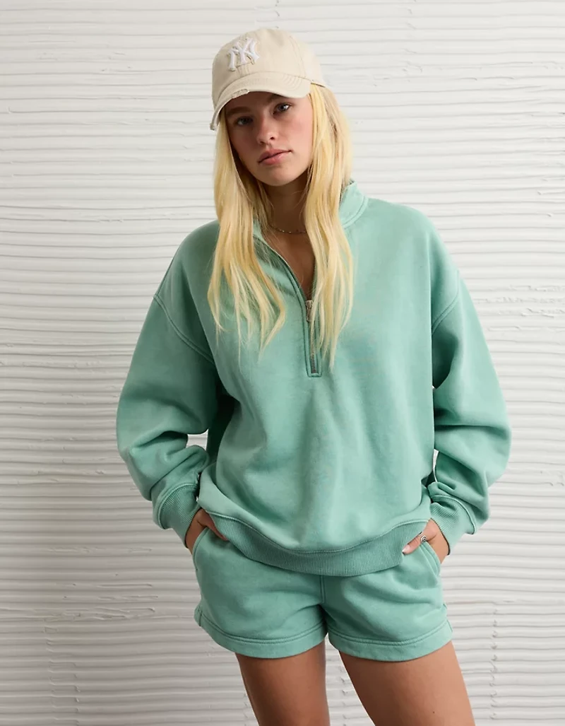 AE Everyday Luxe Quarter-Zip Sweatshirt