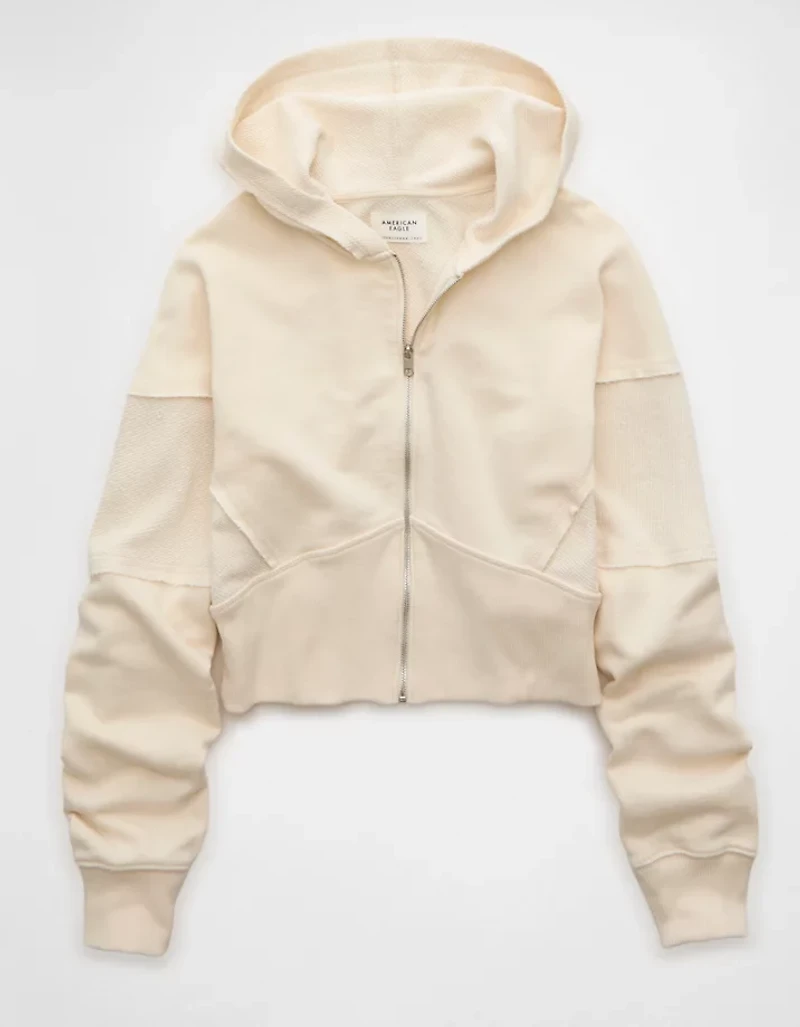 AE Cropped Zip-Up Sweatshirt