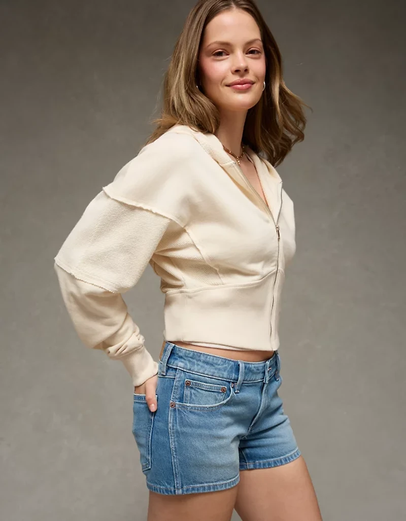 AE Cropped Zip-Up Sweatshirt