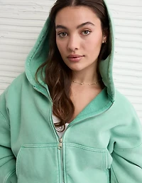 AE Full-Zip Balloon Sleeve Hoodie