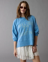 AE Big Hug Destination Graphic Crew Neck Sweatshirt