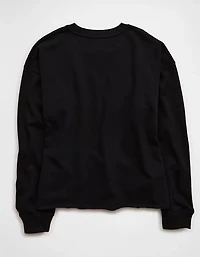 AE Everyday Luxe Cropped Cut-Off Sweatshirt
